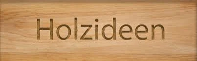 Holzideen Logo auf Holzschild